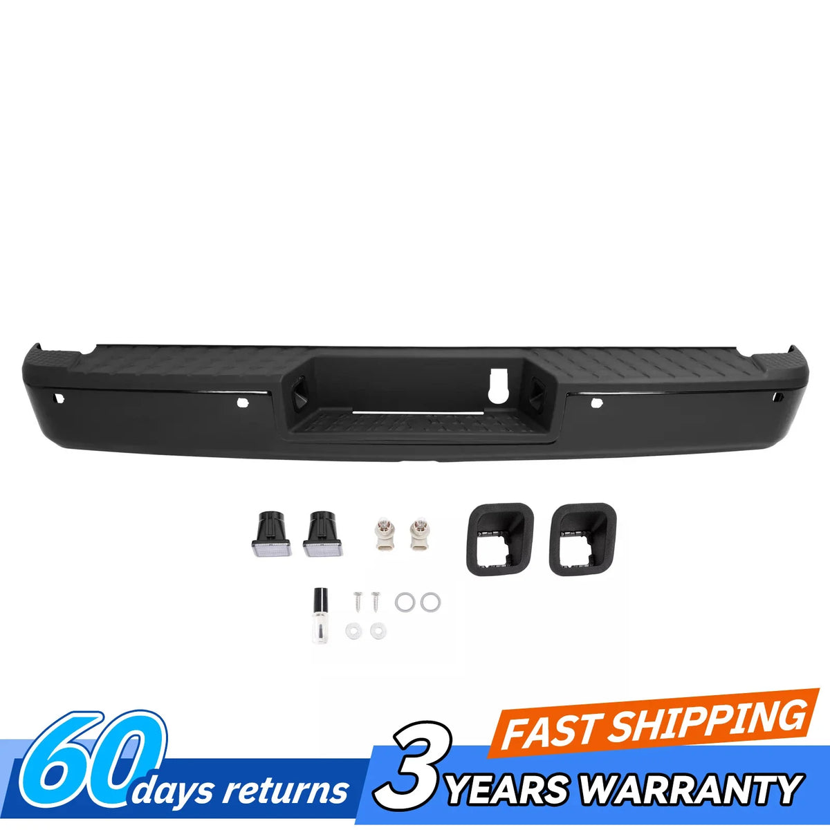 Rear Steel Bumper with Sensor Holes for Crew Cab Nissan Titan XD 2016-2020