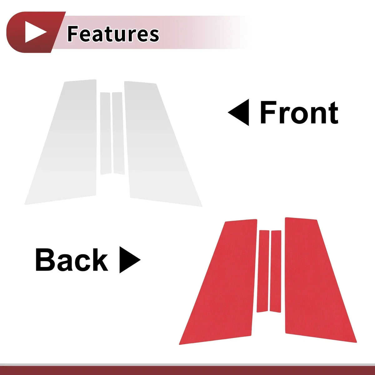 Door Pillar Window Trim - Silver Tone for BMW 8-Series (2010-2015)