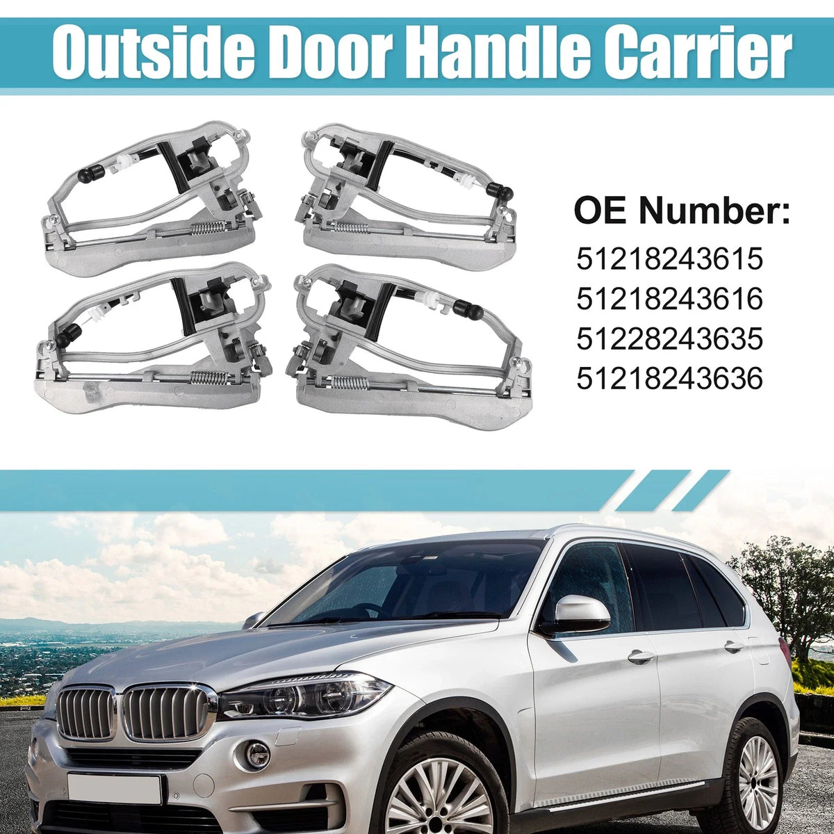 Set of 2 Outside Door Handle Carriers for BMW E53 X5 (2000–2006)