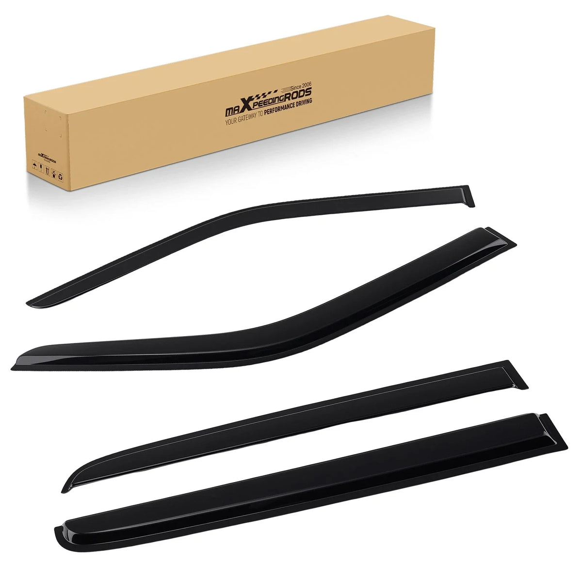 Window Visor Rain Guards for Ford F250-F550 Super Duty (1999–2016)