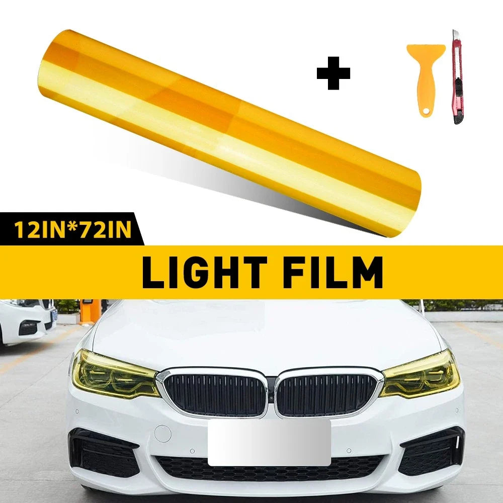12"x72" Tint Vinyl Film for Headlights, Taillights, Fog Lights - Universal