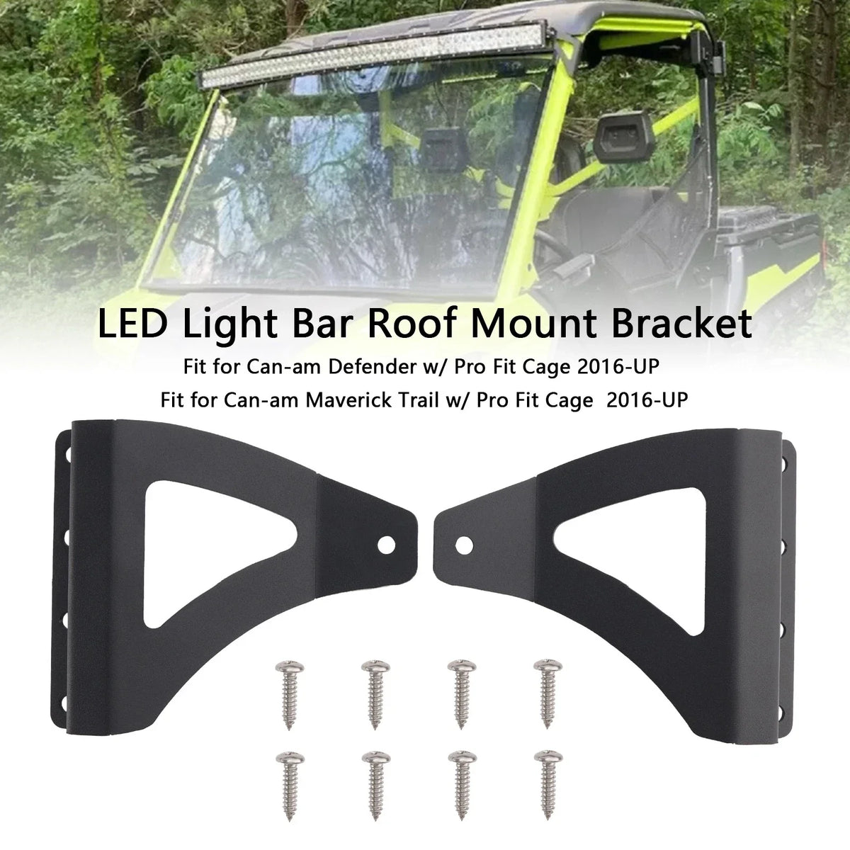 LED Light Bar Roof Mount Bracket for Can-Am Defender (2016–2025) 50"/52"