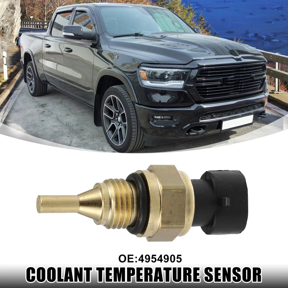 Temperature Sensor for Engine Coolant with Gasket - Dodge Ram 3500 2003-2010