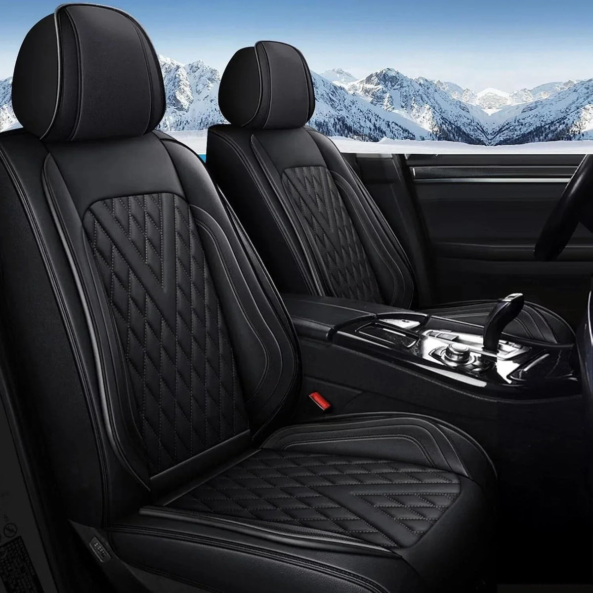 5 Seats Faux Leather Seat Covers Waterproof for Hyundai Honda