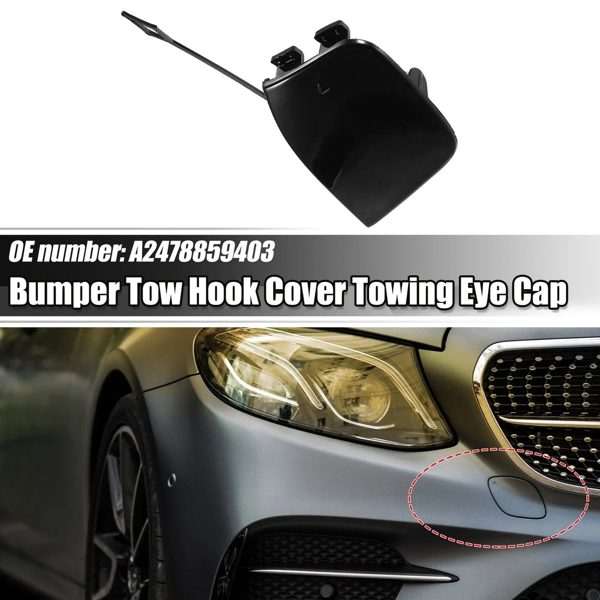 Front Right Cover for Tow Hook, Mercedes-Benz GLA 250 4Matic (2015-2023)