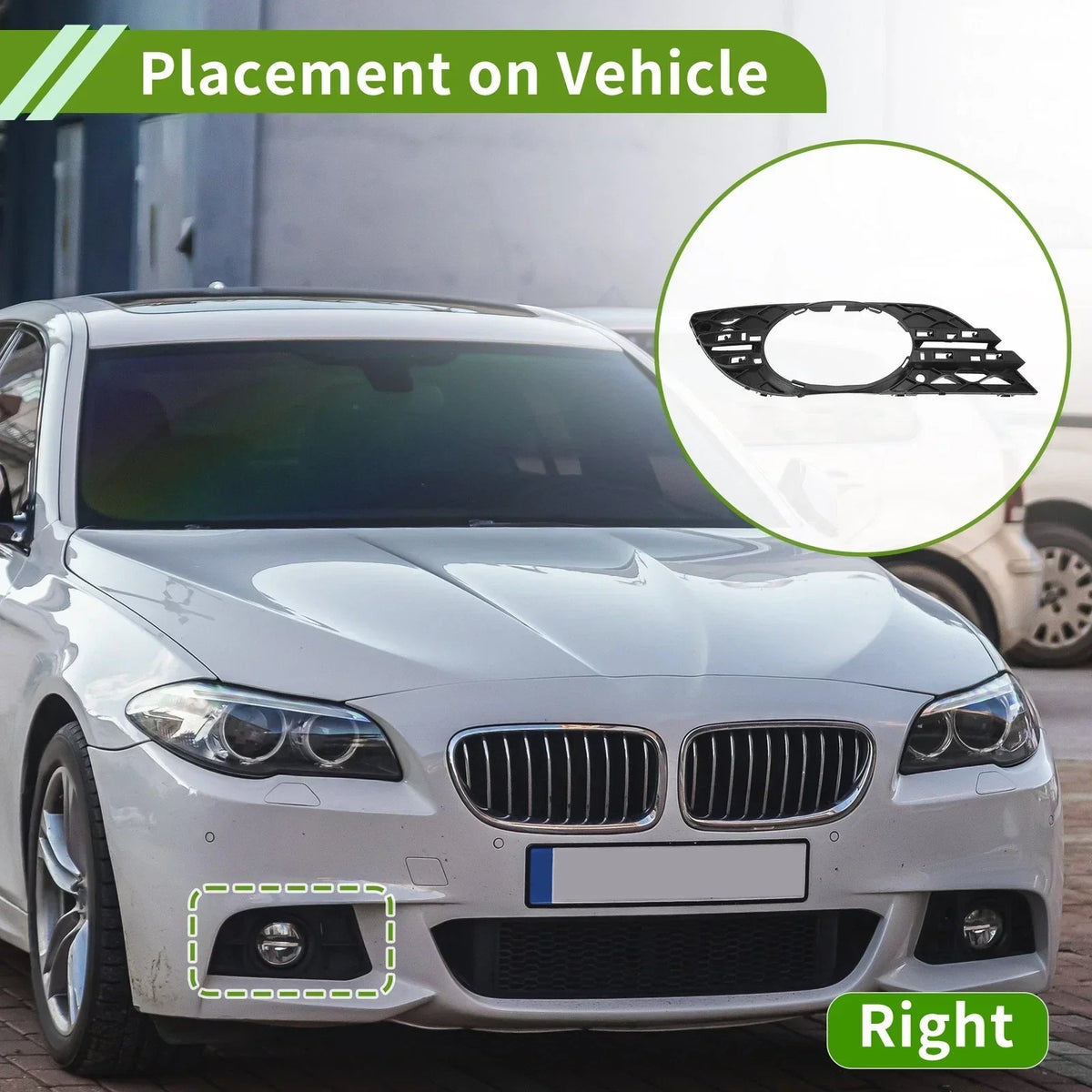 Left Front Fog Light Grill for Mercedes Benz E-Class (2003-2009)