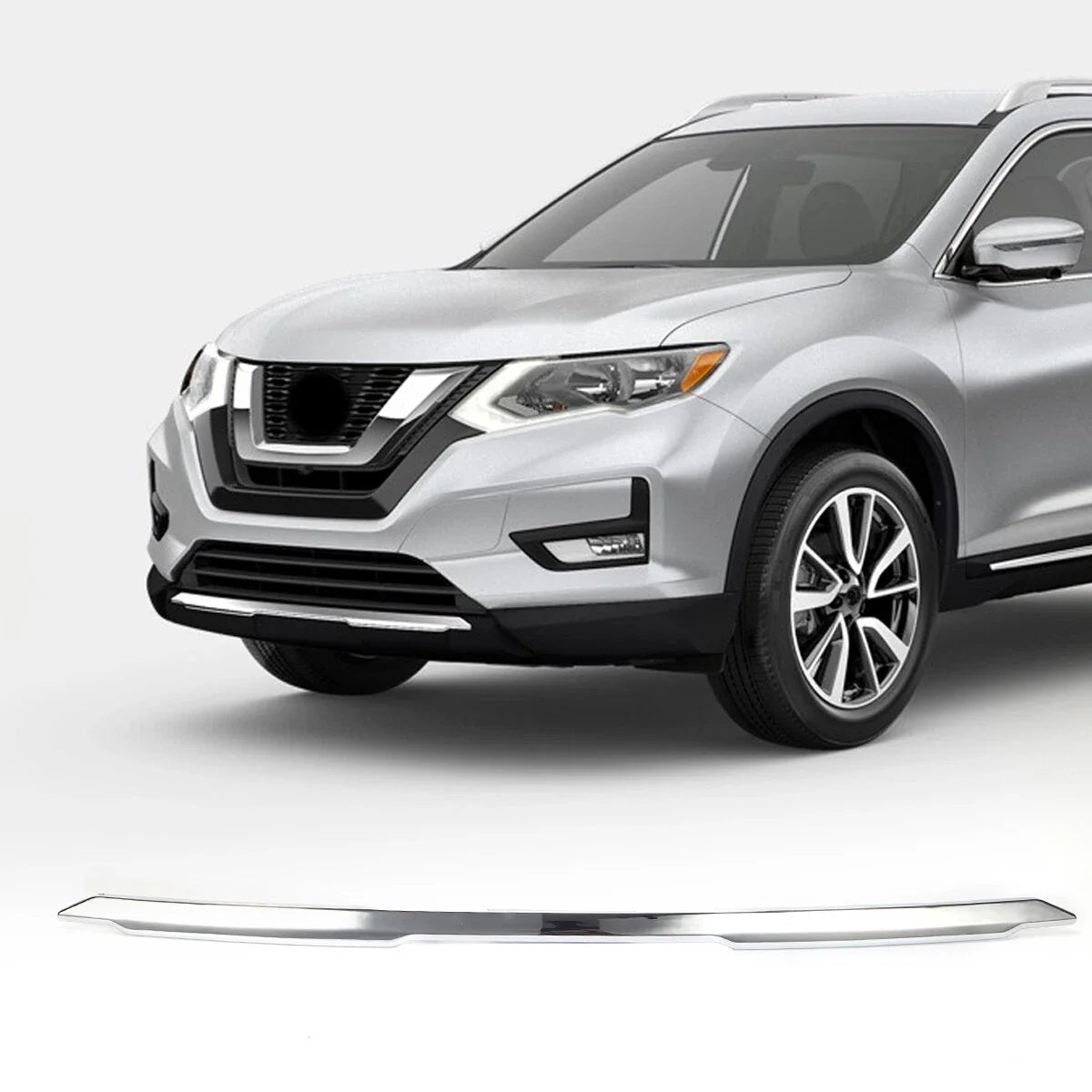 Chrome Front Bumper Cover Molding for Nissan Rogue (2017–2020)