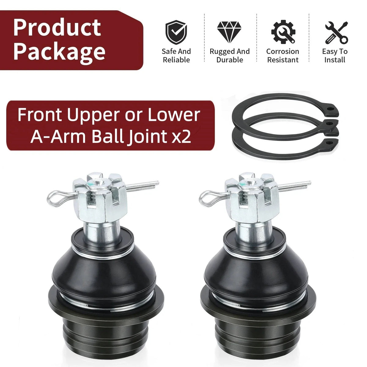 2X Ball Joints for Suzuki KingQuad 450 500 700 750 (2005-2023)