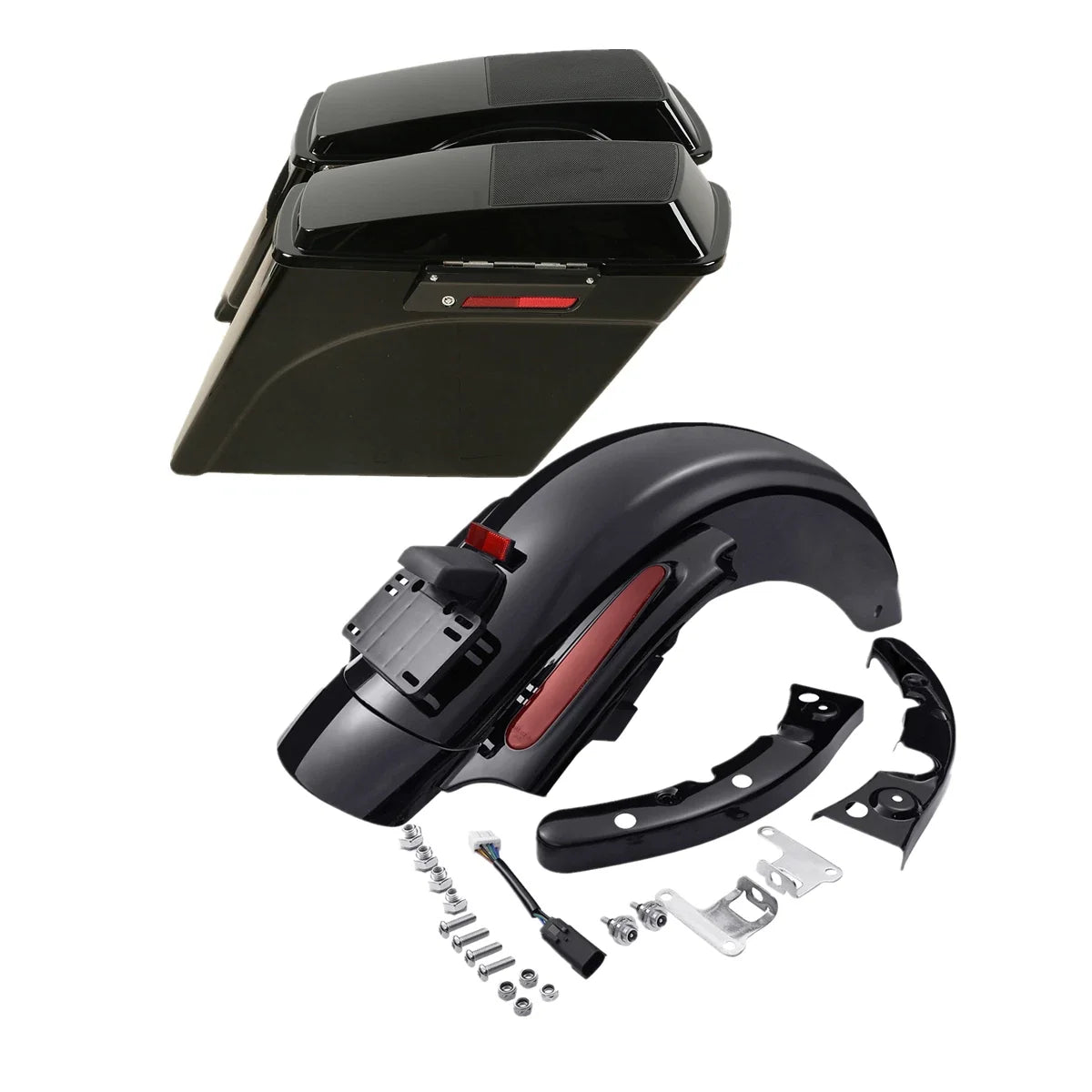 Saddlebags 5" & Speaker Lids 6X9" for 2009-2013 Harley Electra Glide
