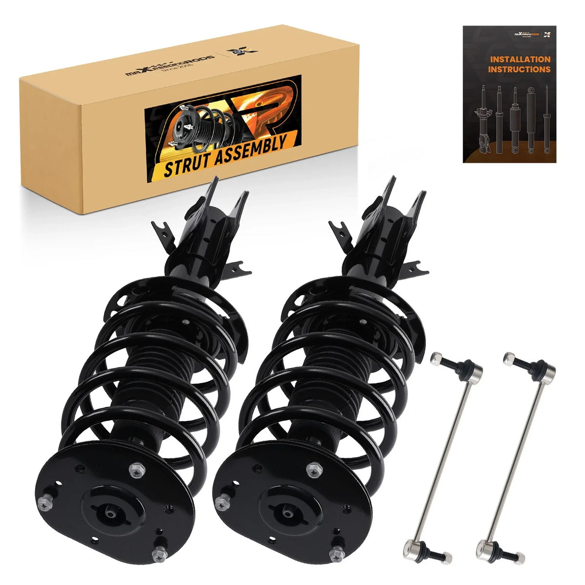 4X Front Strut Assembly with Sway Bar End Links for Ford Fusion 2013-2018