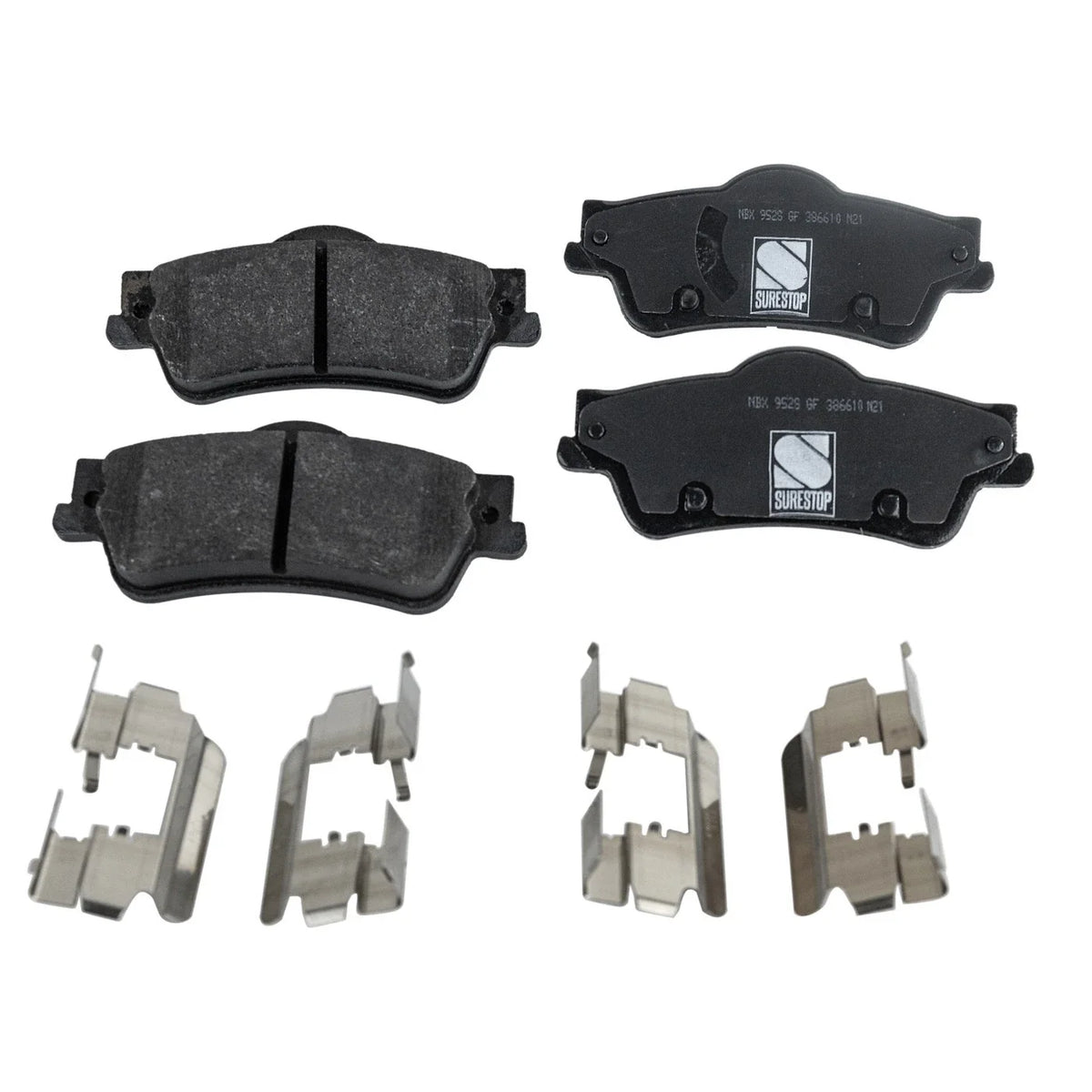 4-Piece NAO Brake Pads for Chevrolet Caprice 2011 to 2017