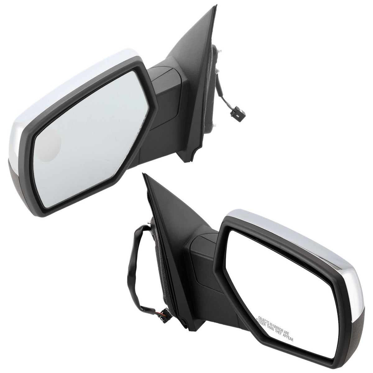 2-Piece Heated Manual Folding Mirrors for Chevy GMC