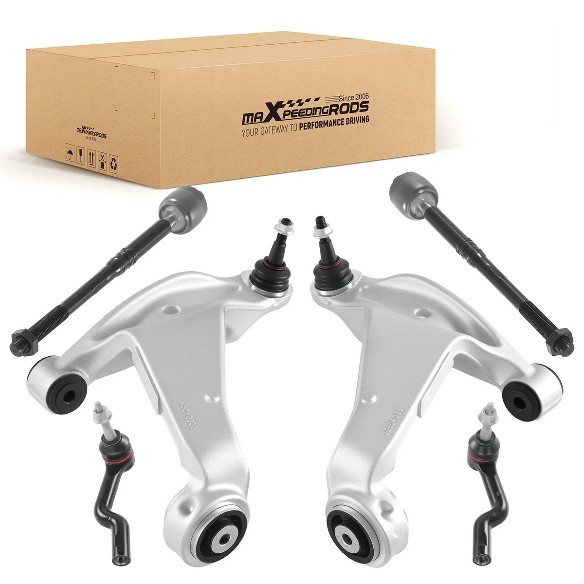 Front Control Arms and Tie Rods - 6 Piece Set for Cadillac CTS RWD 08-15