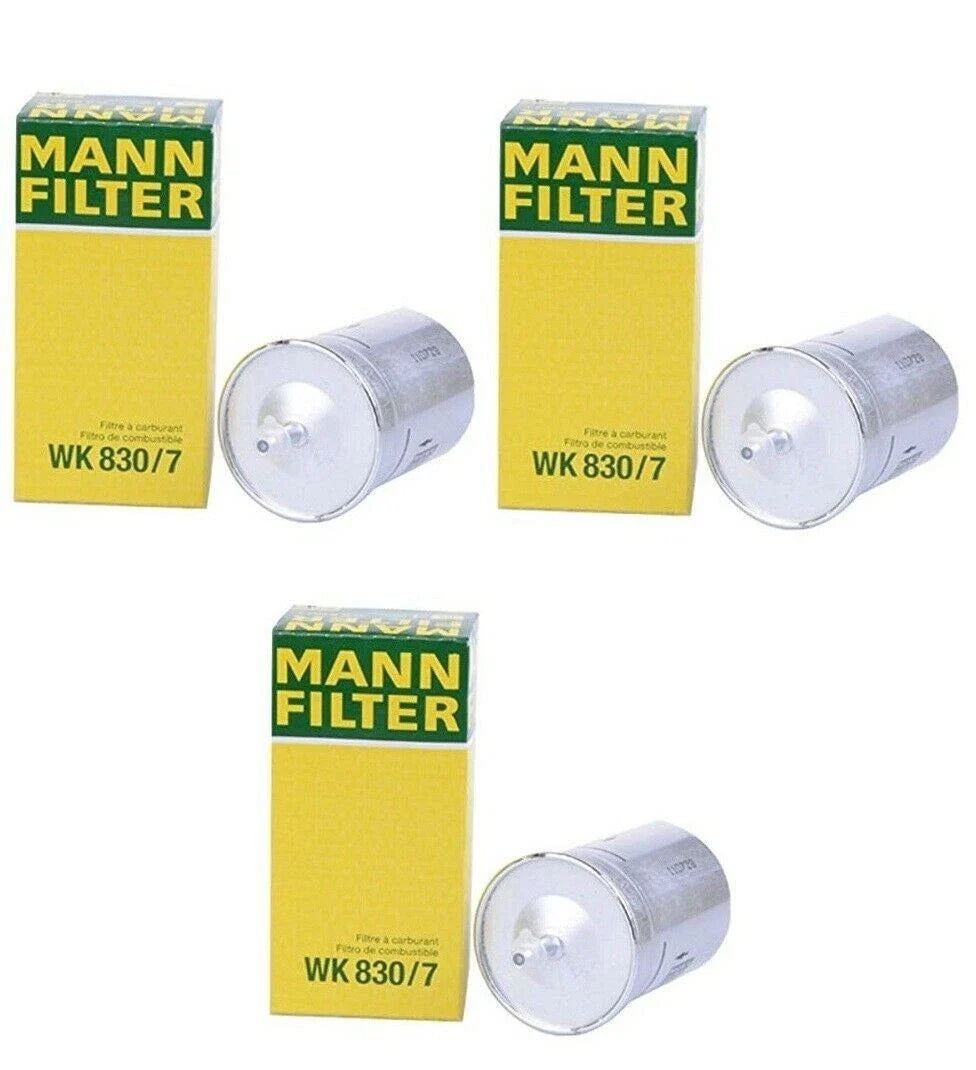 Set of 3 Fuel Filters OEM Mann WK 830/7 for Audi A4 A6 VW Golf Jetta (1996–2005)