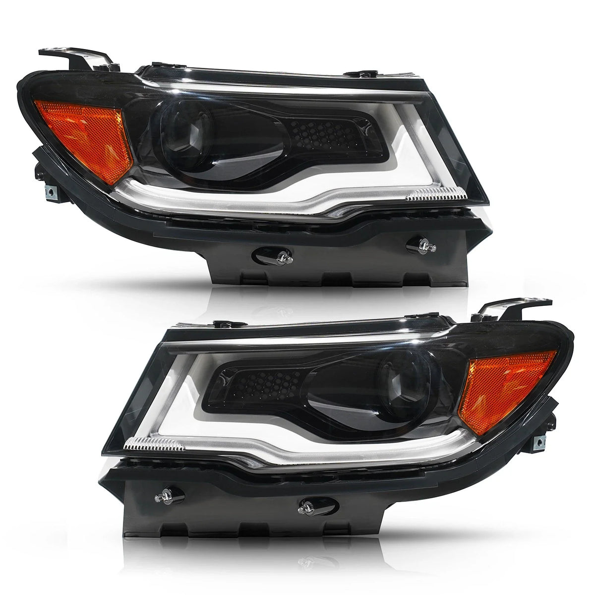 Halogen Upgrade HID Style LED DRL Headlight for Jeep Compass (2017–2021) Pair