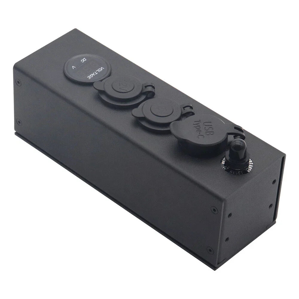 USB Type C Anderson Plug Connector Control Box for 12/24V Camper