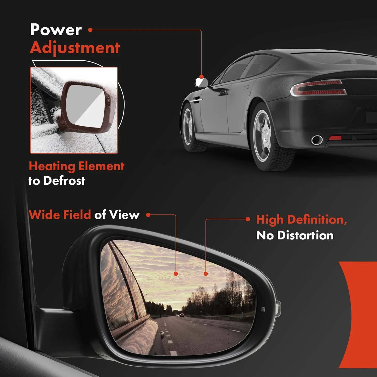 Power Mirror with Turn Signal for Honda Civic (2016-2021)