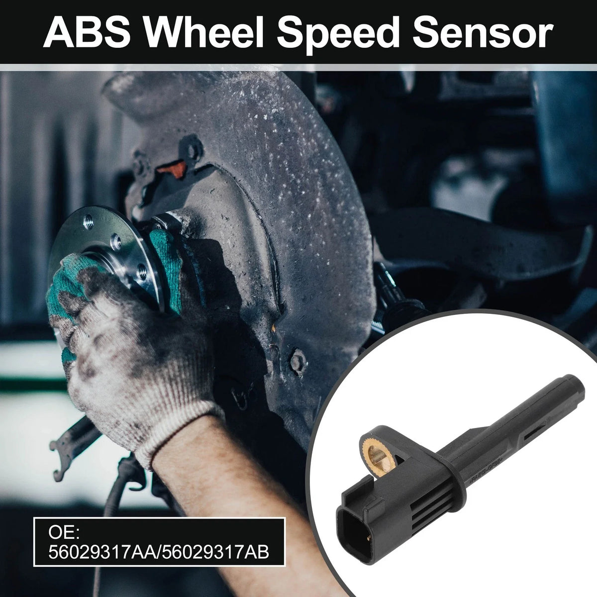 ABS Wheel Speed Sensor No. 56029317AA for Chrysler Aspen (2007–2009) Rear