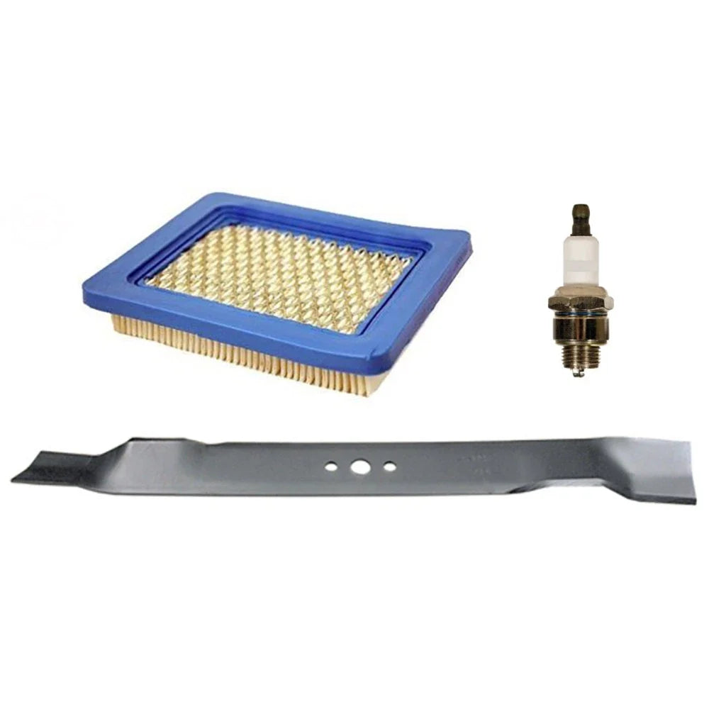 Mower Blade, Air Filter & Spark Plug for Rotary (Replaces 15501)