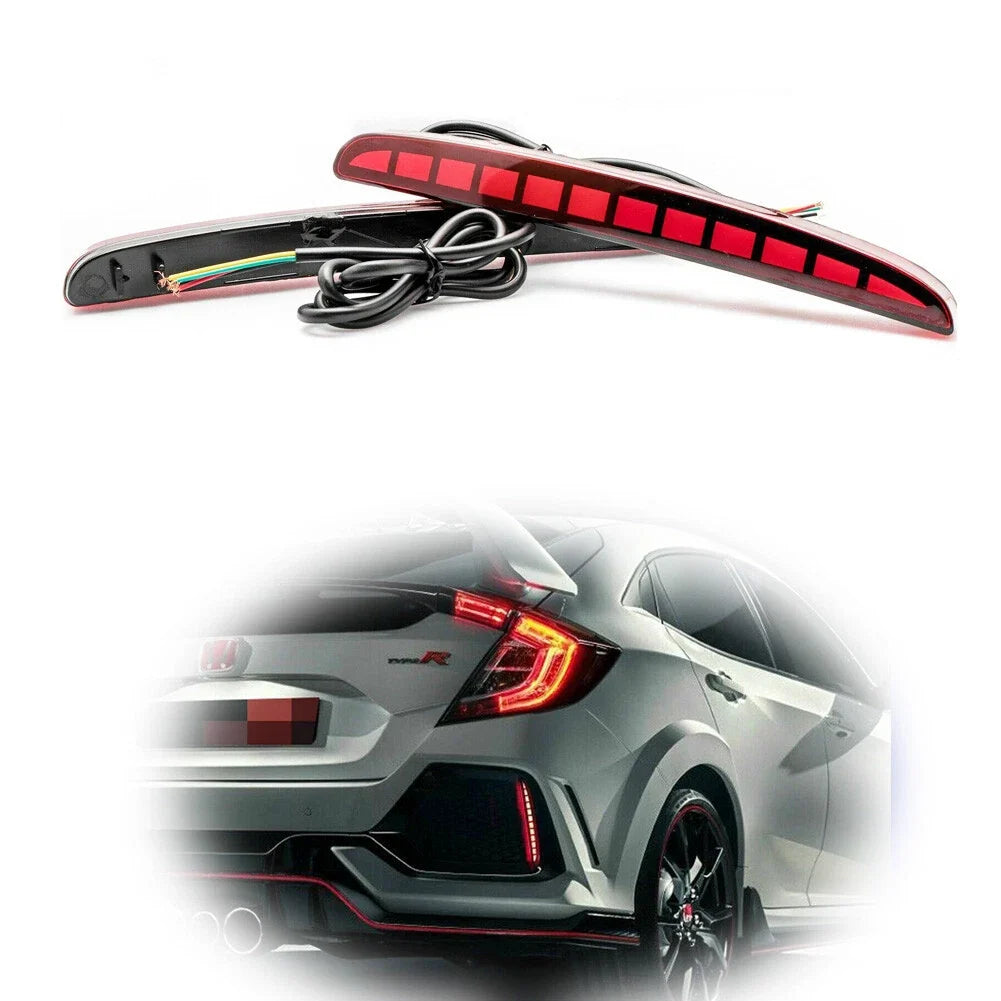 Sequential LED Brake Light Fog Lamp for Honda Civic Hatchback (2017–2021)