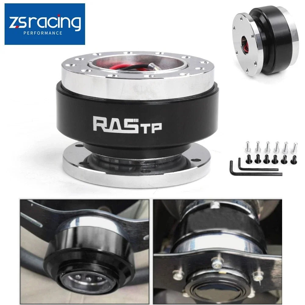 Quick Release Hub Adapter Kit for Steering Wheel - Universal Cars (Black)