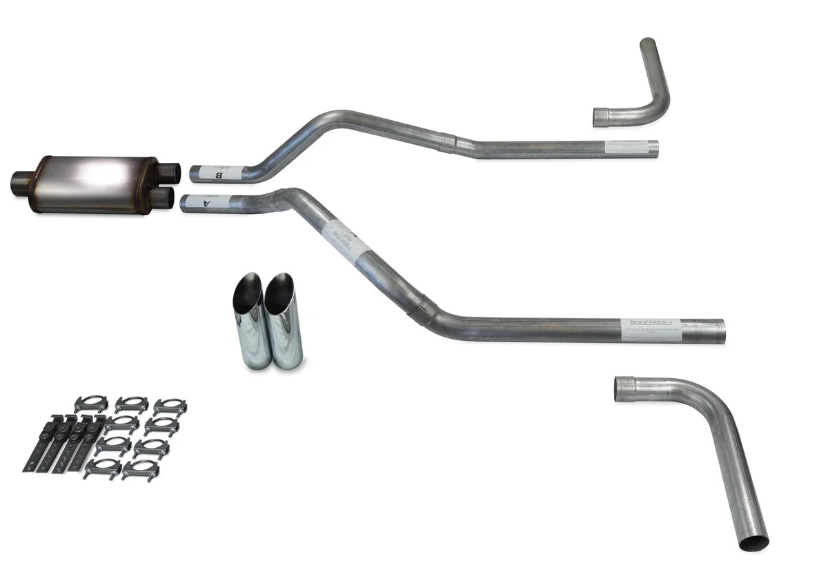 Dual Exhaust Kit for 1992-1994 Chevy Blazer - 2.5" Stainless Muffler Tips