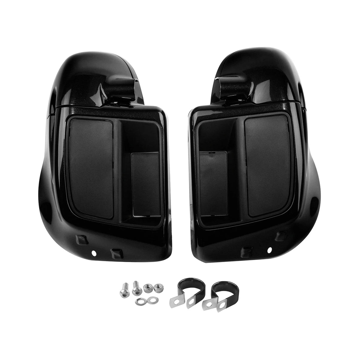 Black Lower Vented Leg Fairings for Harley Electra Glide/Road Glide 2014-2025