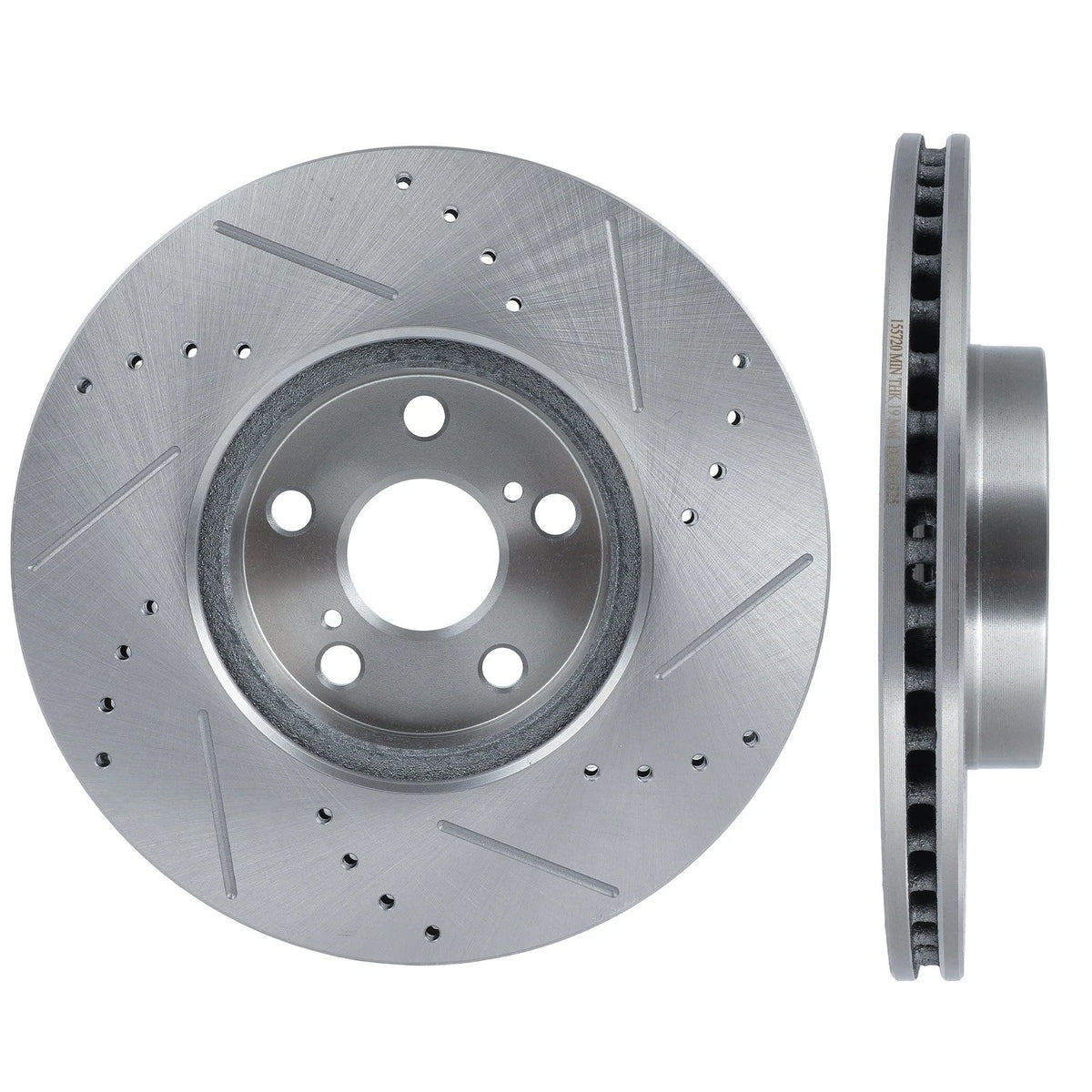 Drilled and Slotted Front Brake Rotors for Toyota Matrix 2003-2013