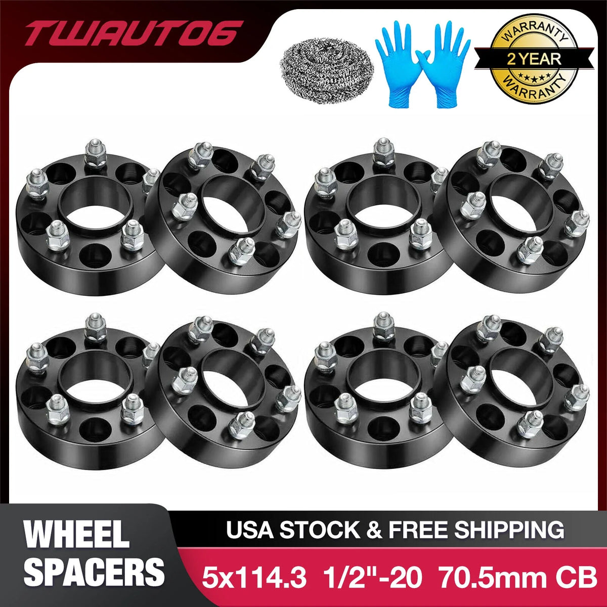 Hubcentric Wheel Spacers for Ford Mustang Explorer Ranger (2015–2024)