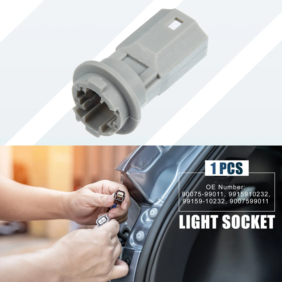 License Plate & Marker Light Bulb Socket No. 90075-99011 for Toyota RAV4 (2016–2018)