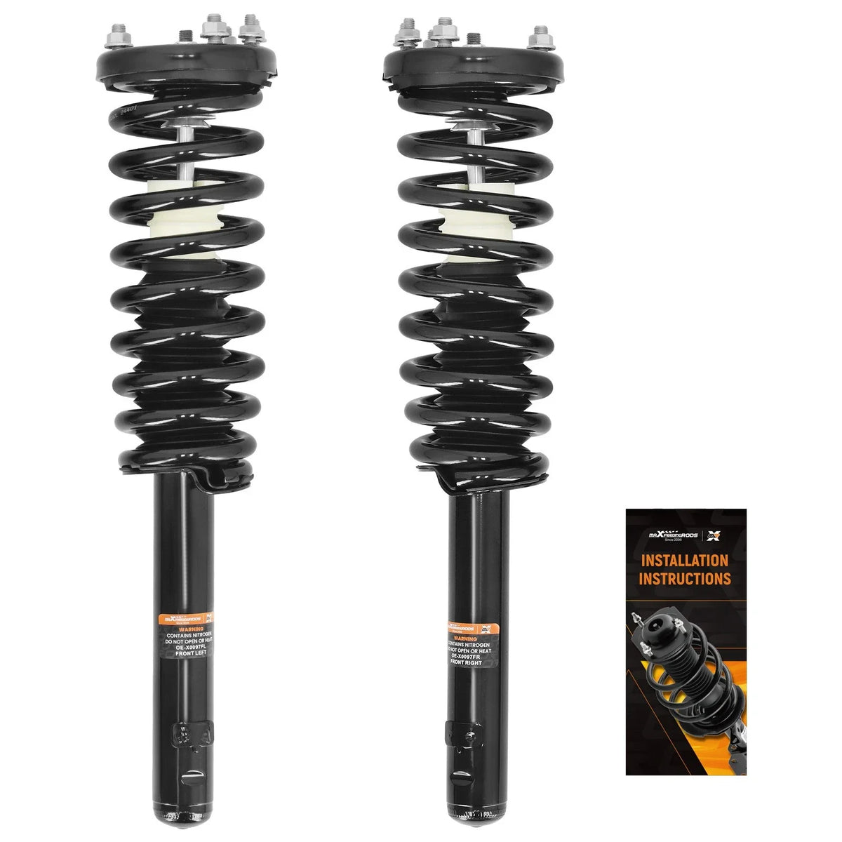 Front Strut Shock Coil Spring Assembly Pair for Honda Accord 2003-2007