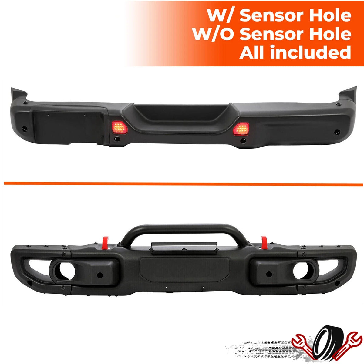 Front & Rear Bumper 10th Anniversary Style for Jeep Wrangler JL Gladiator (2018–2024)