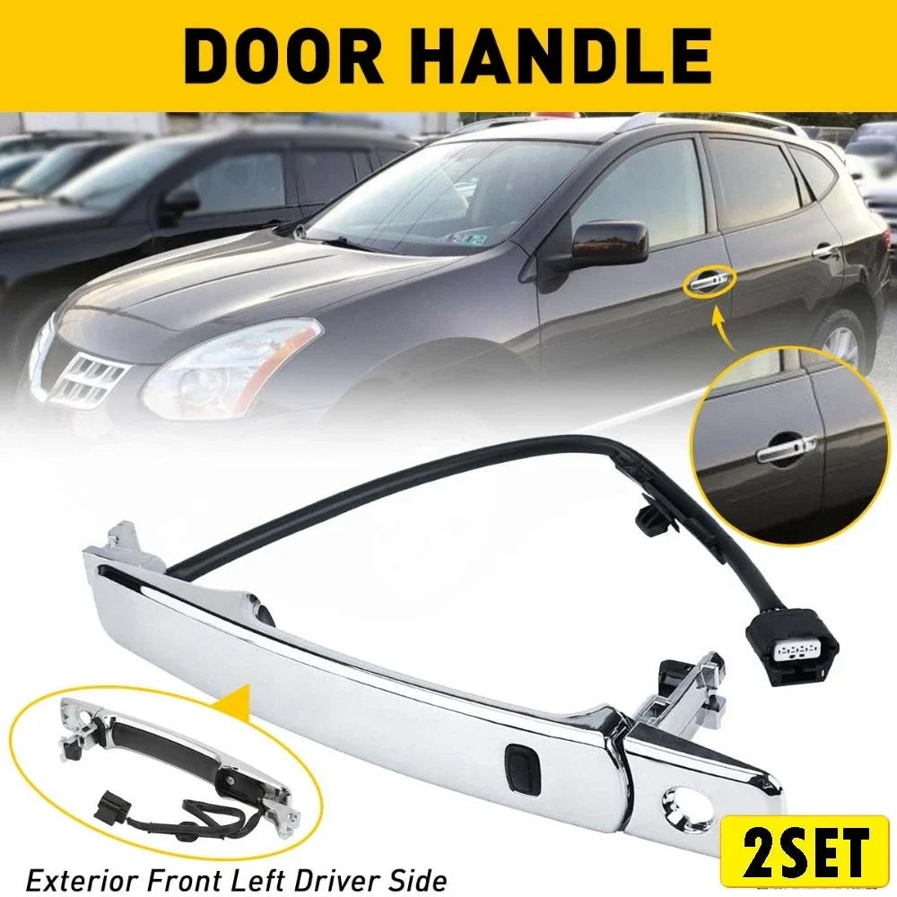 Set of 2 Front Door Handles for Nissan Rogue (2010–2013) 80645-CA000