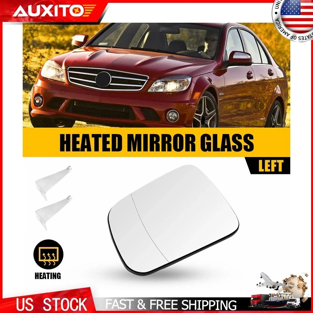 Power Adjust Heated Mirror Glass for Driver Side MB C Class W204 (2007-2015)