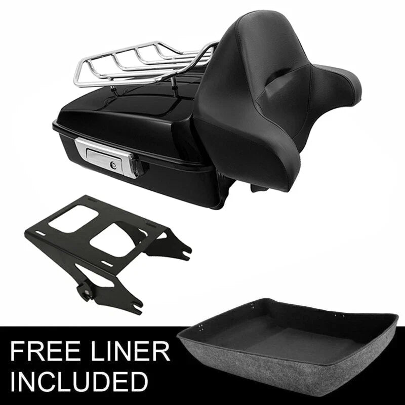Chopped Trunk Backrest Mount Rack for Harley Road Glide 2014-2026