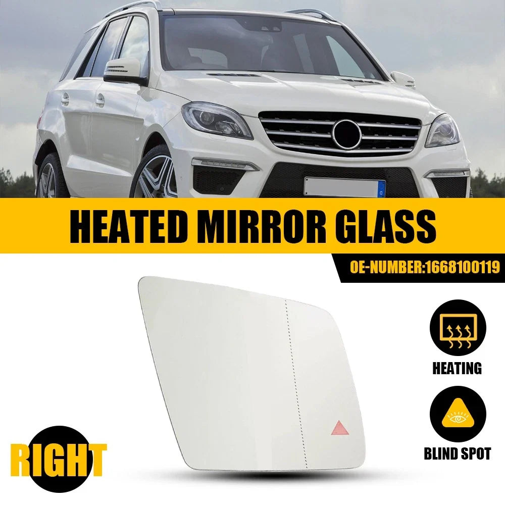 Blind Spot Heated Mirror Glass Right Side for Mercedes GLE ML GL GLS 2012-2020