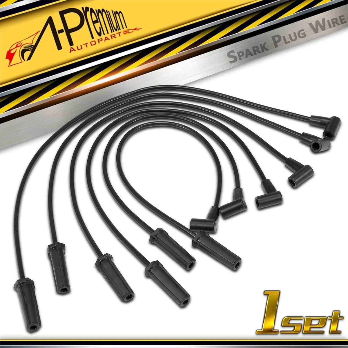 Set of 6 Spark Plug Wire Sets for Buick Regal (1986–1987) Pontiac Firebird (1989) 3.8L