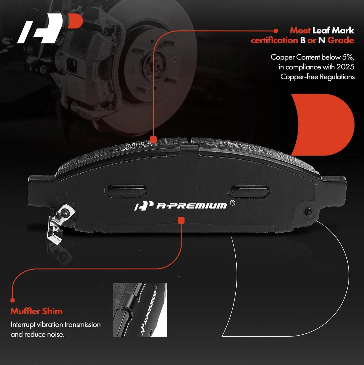Front Brake Pads & Rotors for 2004-2015 INFINITI QX56 Nissan Titan