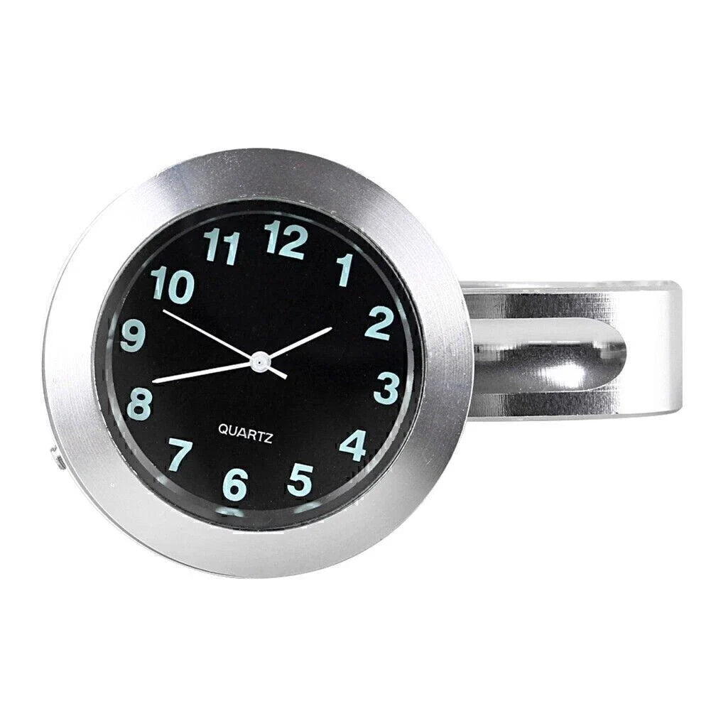 Digital Clock Watch Handlebar Mount Holder for Bike (Waterproof, Chrome)