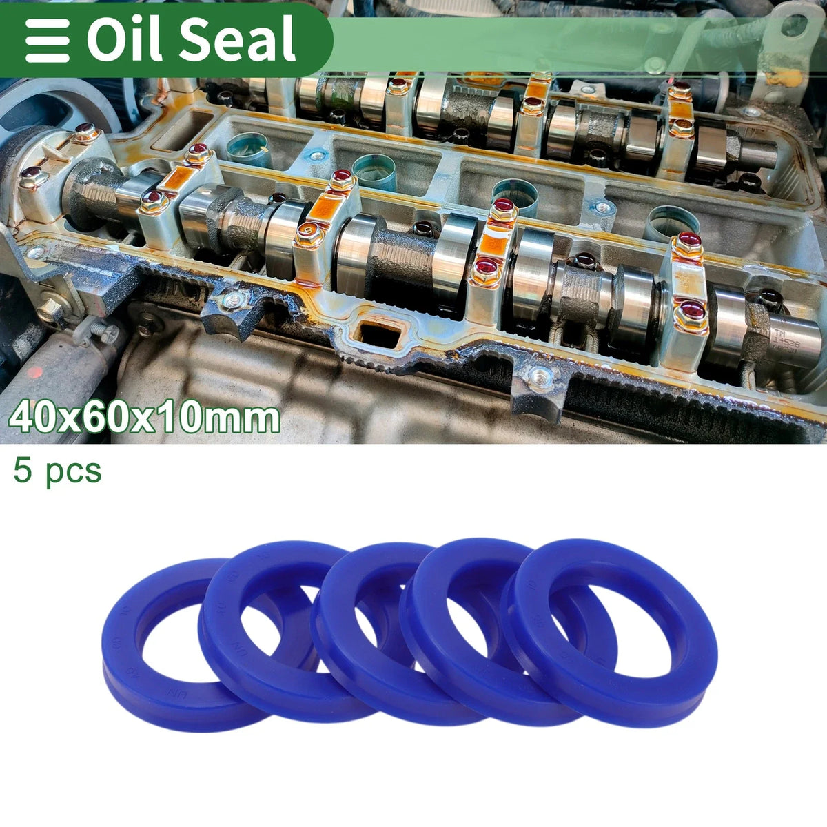 Set of 5 Oil Seal Rotary Shaft Seal 40x60x10mm High Pressure TPU