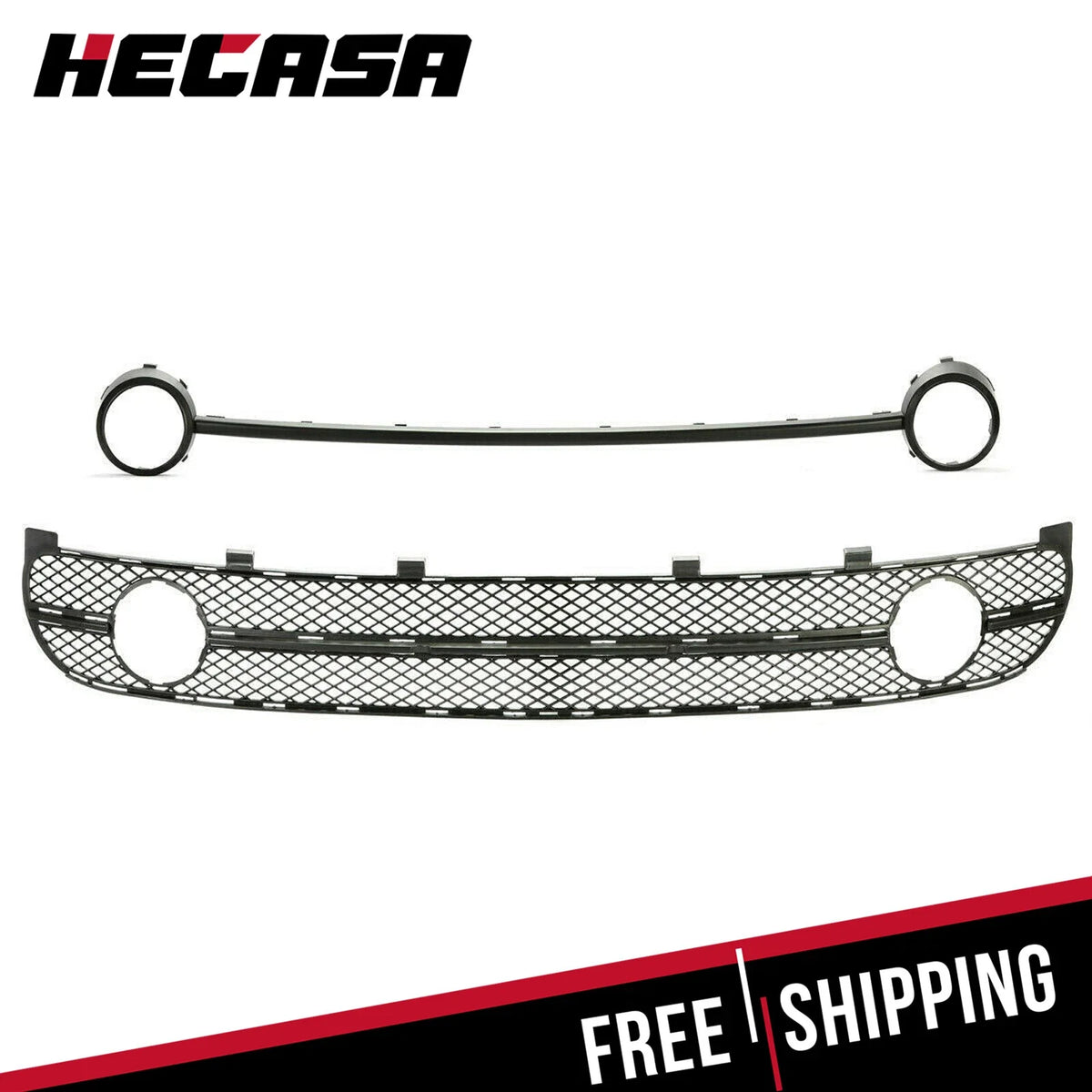 Front Bumper Lower Grille Fog Light Trim for New Beetle 2001-2005
