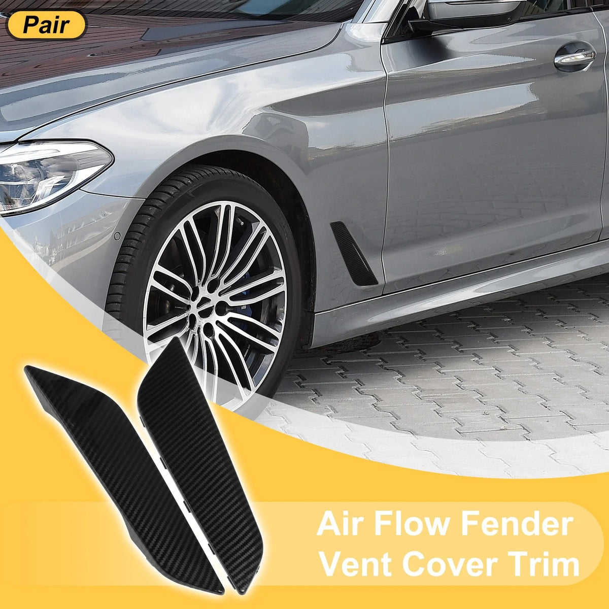 Air Flow Fender Vent Cover Trim for BMW 5 Series G30/G31 (2017–2023) 1 Pair