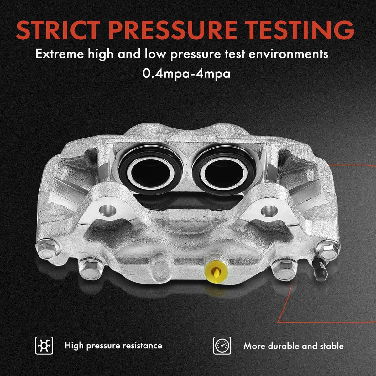 Front Brake Caliper Pair with 4 Pistons for 2015-2021 Ford Mustang