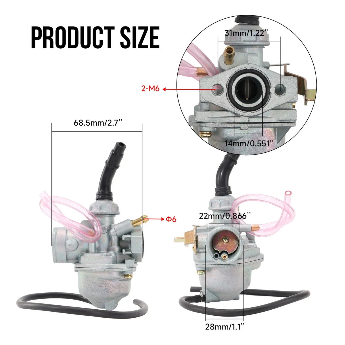 38mm Carburetor for Z50 Z50A Z50R XR50R CRF50F (2000–2023)