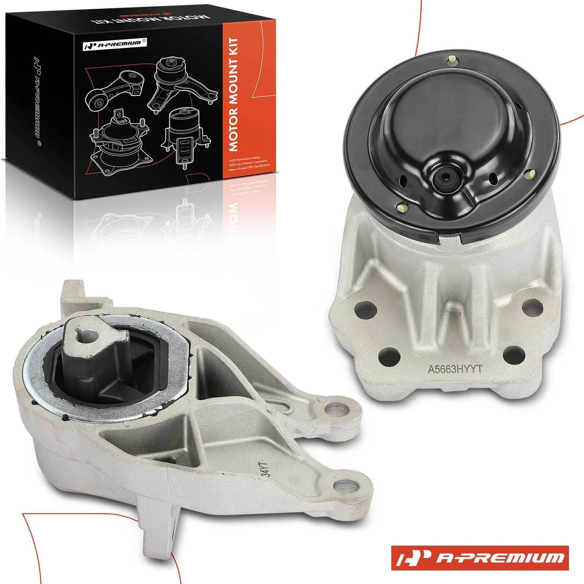 2X Front Engine Motor Mount & Transmission Mount for Ford Explorer (2011–2015)