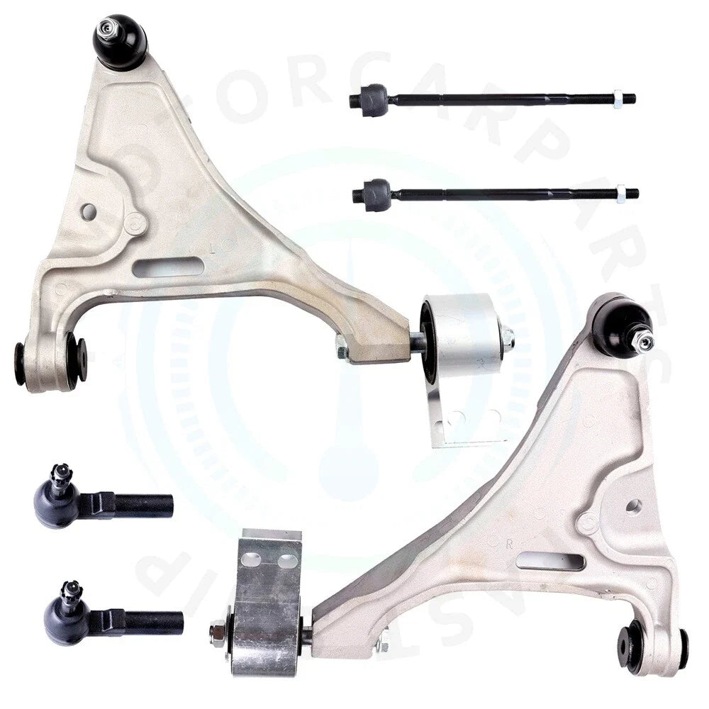 Set of 6 Front Lower Control Arm Tie Rod Ends for Buick Lucerne (2006–2011)