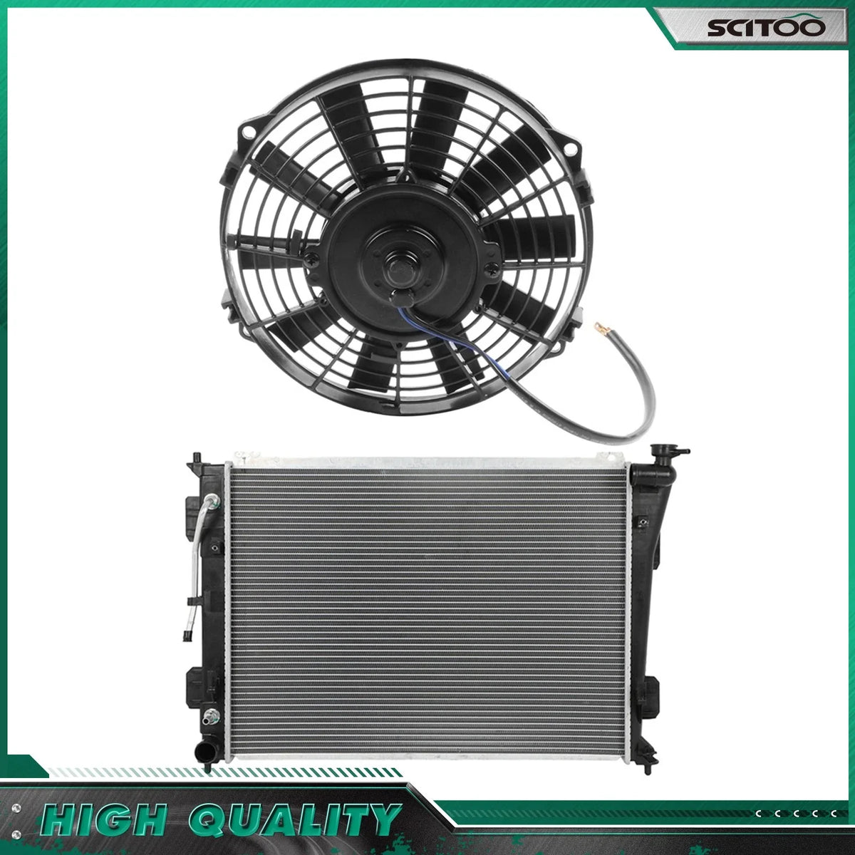 Radiator with Cooling Fan Kit for Kia Cadenza 2014-2015