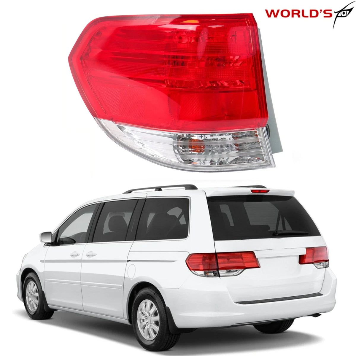 Tail Lights for Honda Odyssey (2008–2010) Halogen Rear Outer Left Side