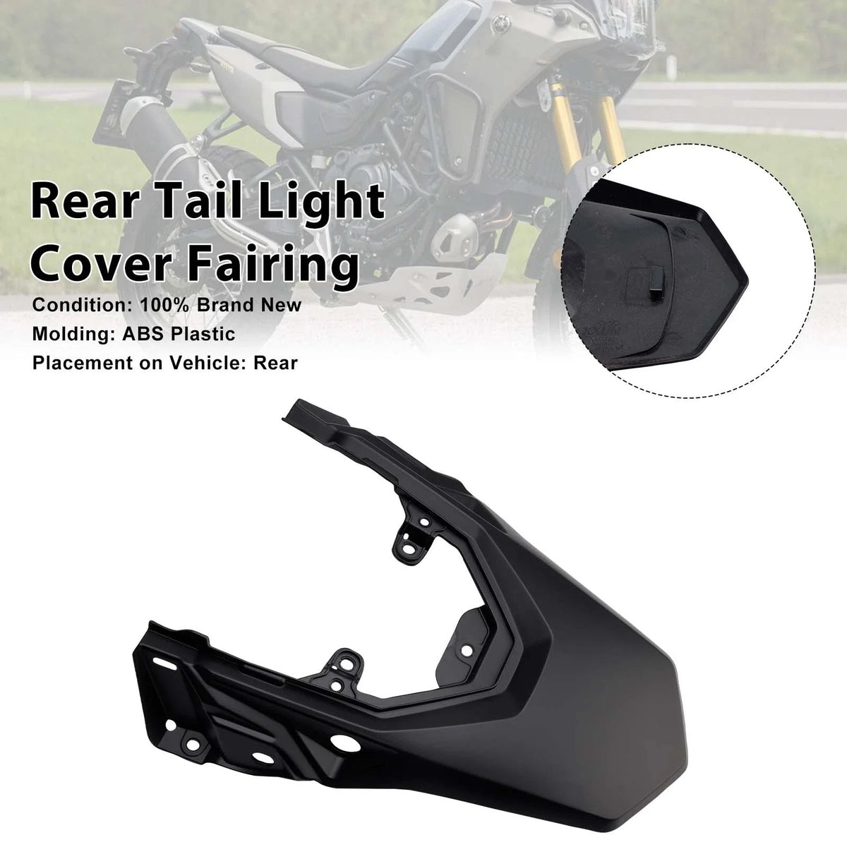 Rear Tail Light Cover for Yamaha Tenere 700 (2025–2026) Matte Black