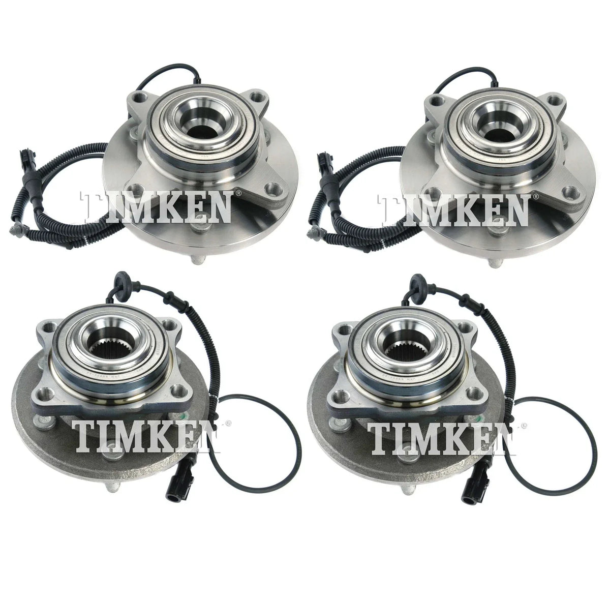 Front & Rear Wheel Bearings & Hubs Kit for Ford Expedition Navigator (2007–2010)